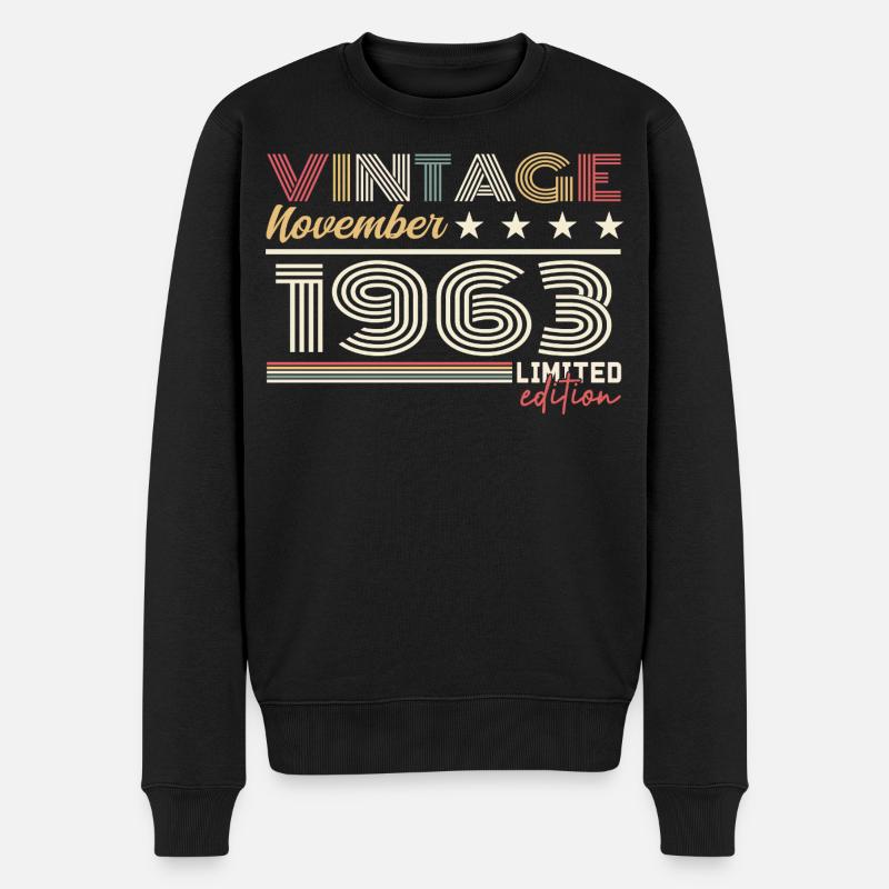 Novembre 1963 - Pull Premium bio Homme - noir