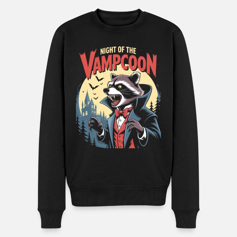 Vampcoon Nightball Raton laveur - Pull Premium bio Homme - noir