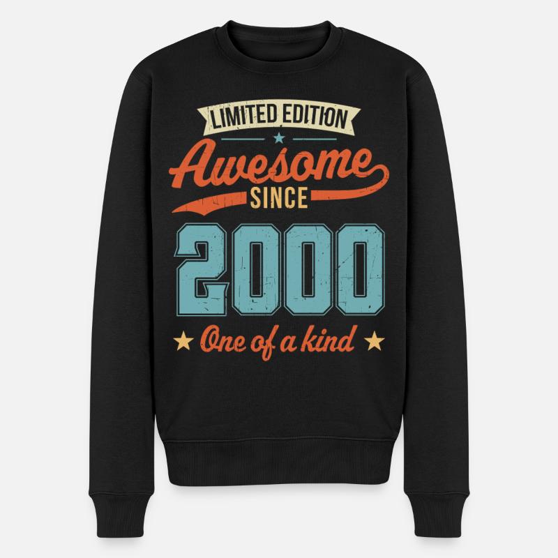Großartig seit 2000 - Männer Premium Bio Pullover - Schwarz