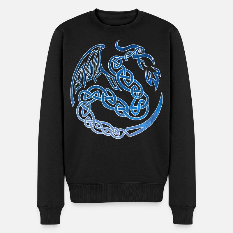 Dragon celte galactique - Pull Premium bio Homme - noir
