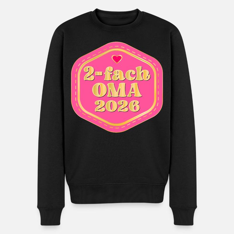 DOUBLE OMA 2026 - Pull Premium bio Homme - noir