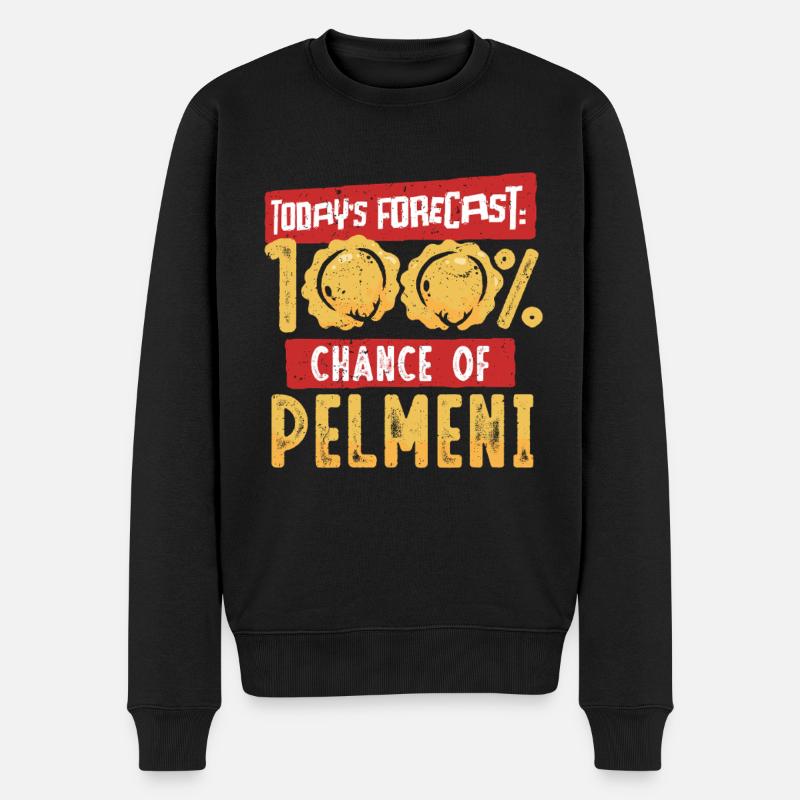 Pelmeni Pelmenis - Männer Premium Bio Pullover - Schwarz