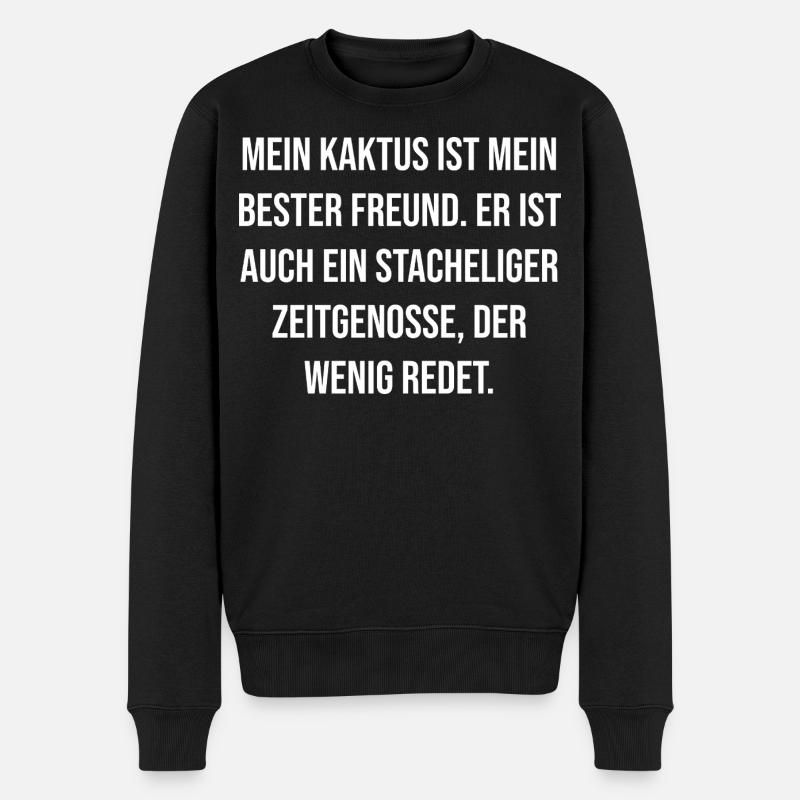 Cactus Citation Ami Noir Blanc - Pull Premium bio Homme - noir