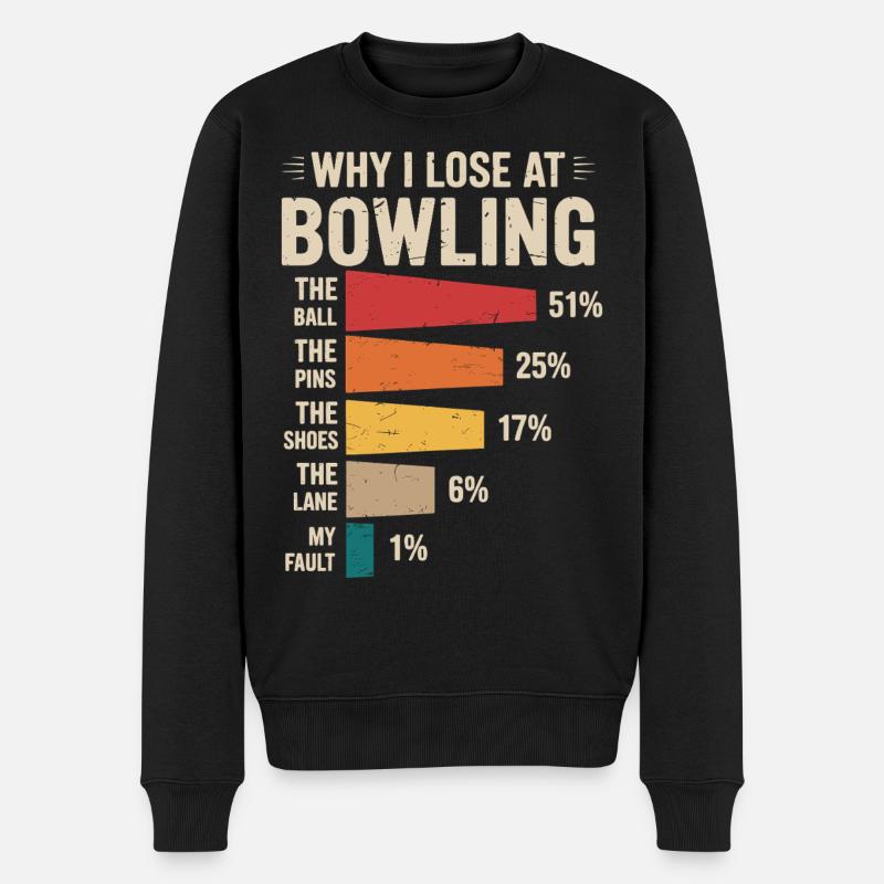 Bowling - Pull Premium bio Homme - noir