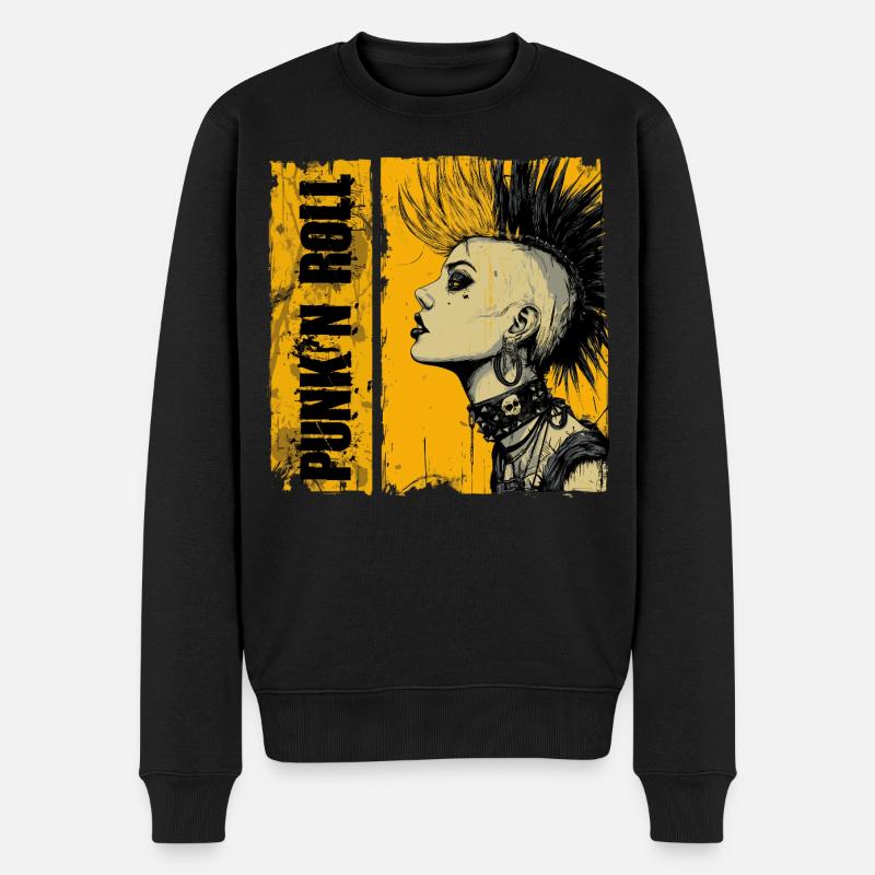 Fille Punk’n Roll - Pull Premium bio Homme - noir