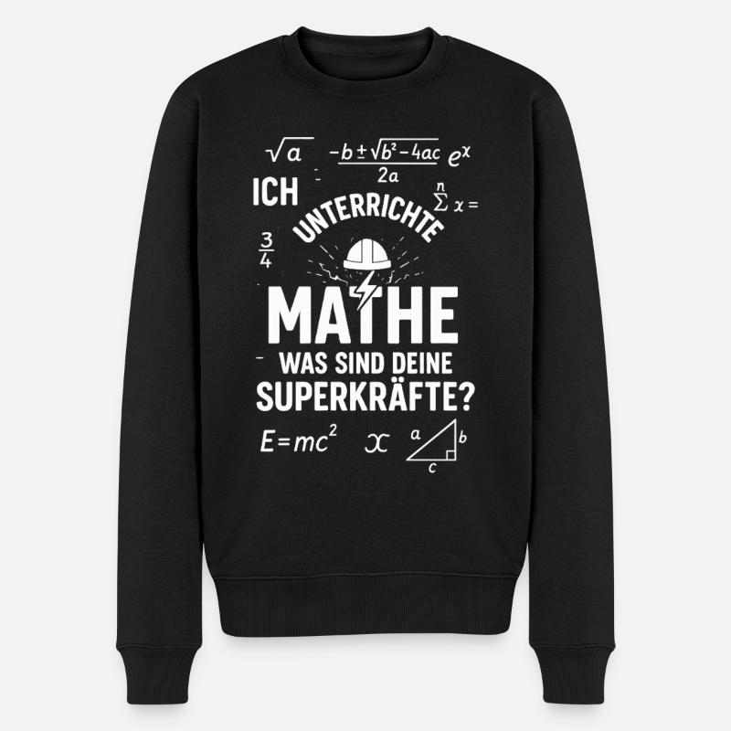 Math Superpowers – I Teach Teachers - Men's Premium Organic Jumper - black