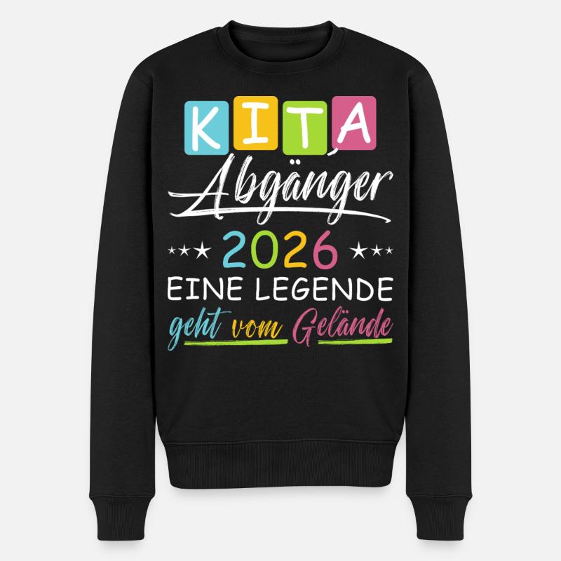 Kita Abgänger 2026 - Männer Premium Bio Pullover - Schwarz