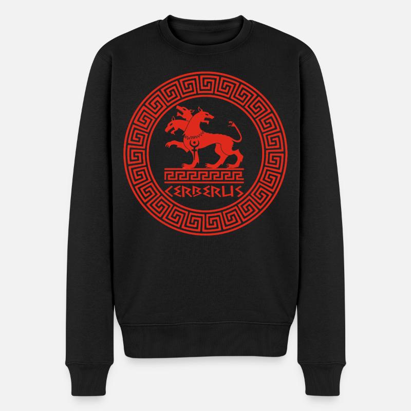 Der Wächter der Unterwelt - Männer Premium Bio Pullover - Schwarz