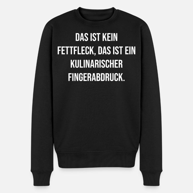 Kulinischer Fingerabdruck - Männer Premium Bio Pullover - Schwarz