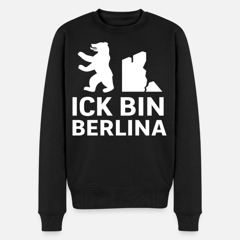 Ick bin Berlina - Männer Premium Bio Pullover - Schwarz
