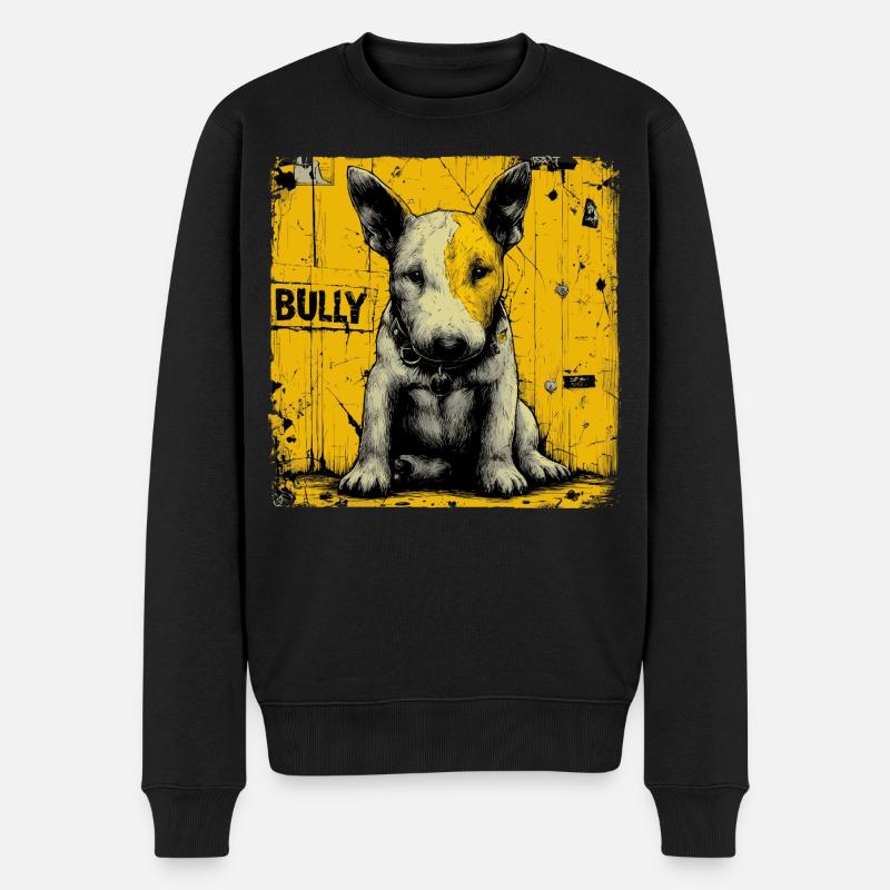 Chiot Bull Terrier - Pull Premium bio Homme - noir