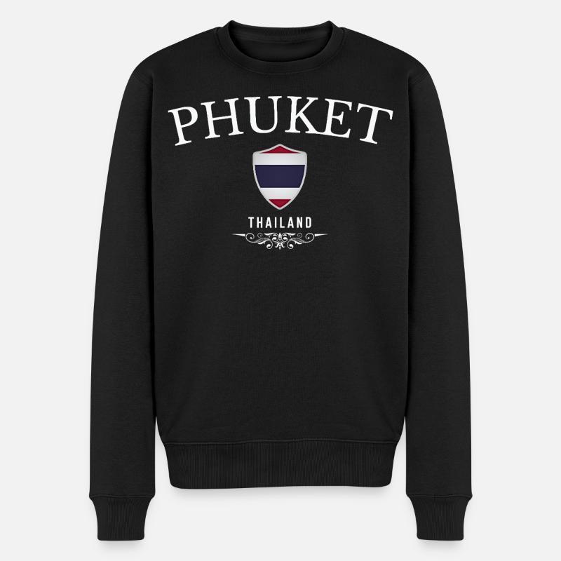Phuket, Thailand, Phuket-Souvenir - Männer Premium Bio Pullover - Schwarz