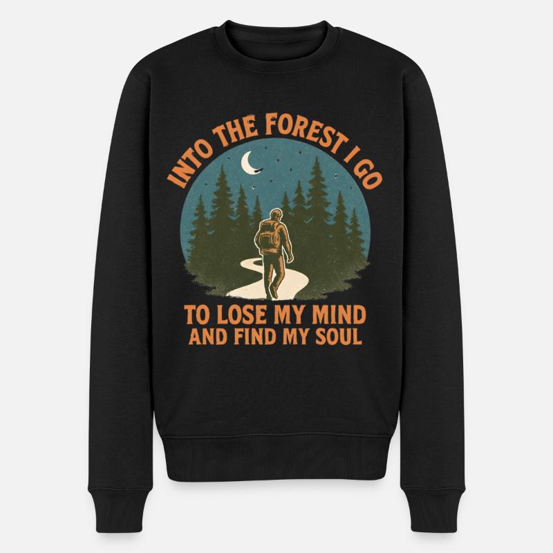 Randonnée Randonneurs Forêt - Pull Premium bio Homme - noir