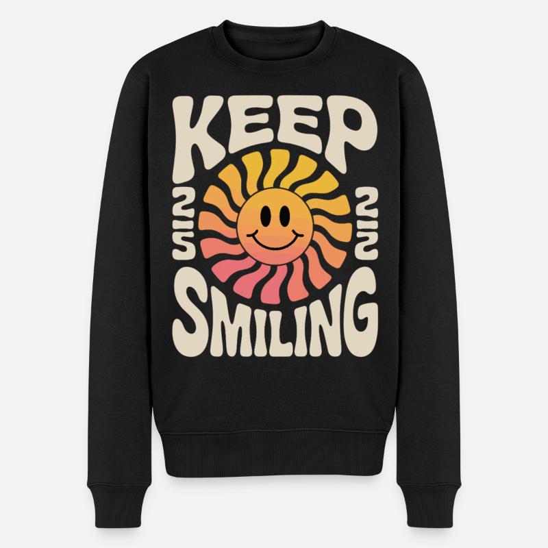 Gardez le sourire au soleil - Pull Premium bio Homme - noir
