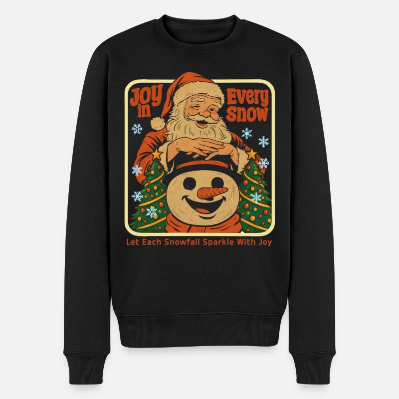 Freude in jedem Schnee - Männer Premium Bio Pullover - Schwarz