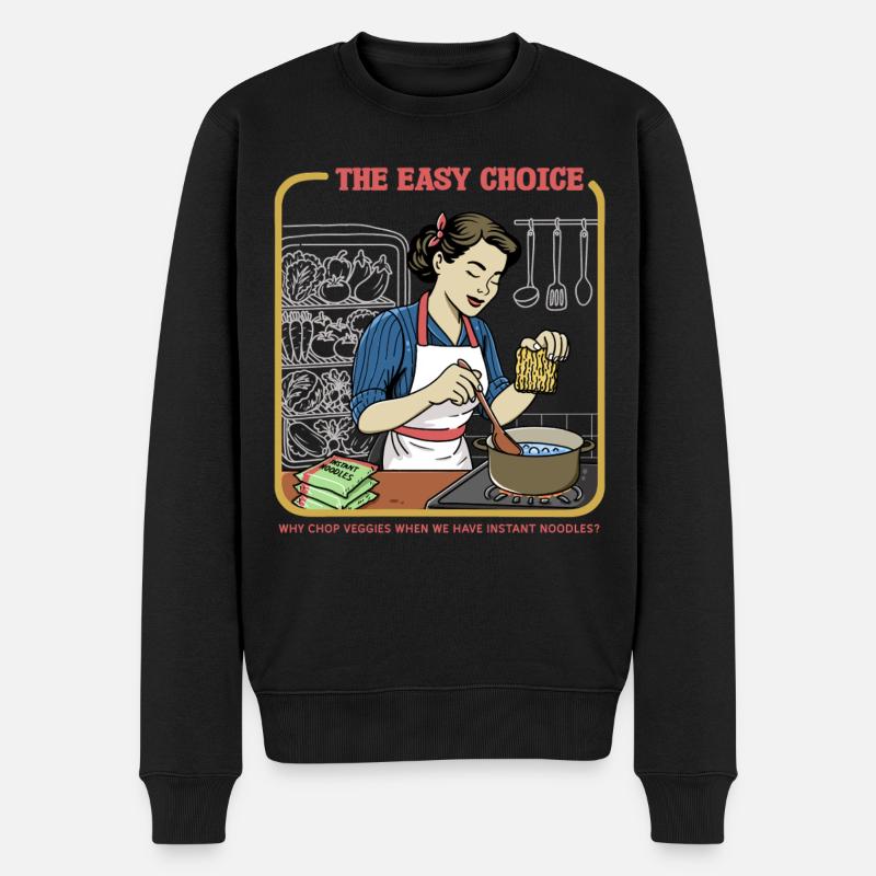 Die einfache Wahl - Männer Premium Bio Pullover - Schwarz