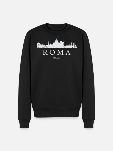 Rome skyline, I love Rome - Men's Premium Organic Jumper - black