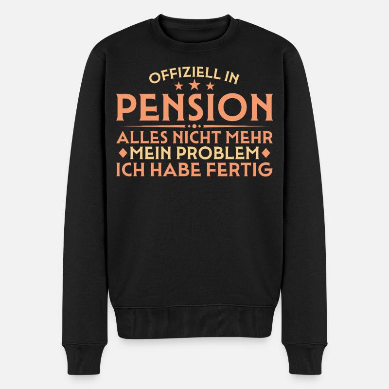 Pension Abschied Arbeitskollege im Ruhestand - Männer Premium Bio Pullover - Schwarz