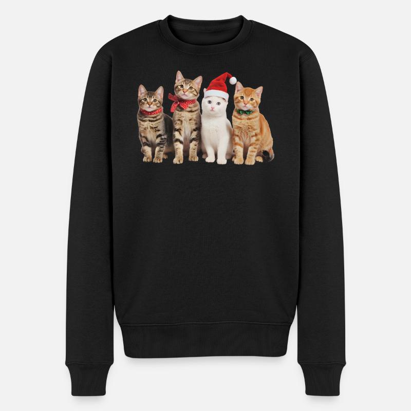 Chat à Noël - Pull Premium bio Homme - noir