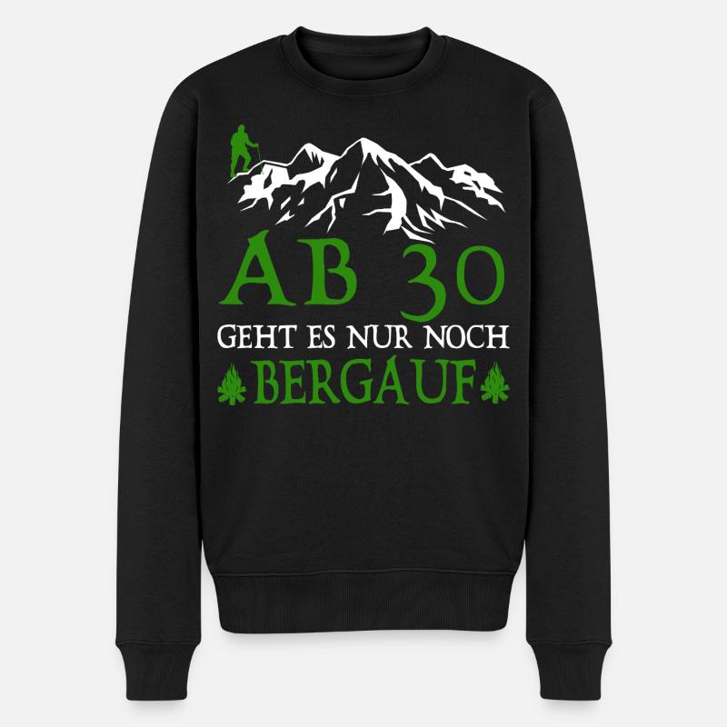 AB30 birthday it is only uphill - Men's Premium Organic Jumper - black