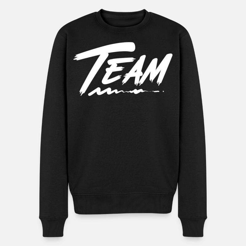 Team  - Männer Premium Bio Pullover - Schwarz