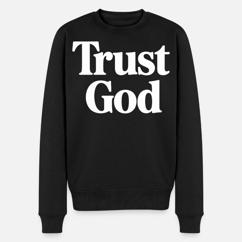 Confiance Dieu Jésus Chrétiens Foi - Pull Premium bio Homme - noir