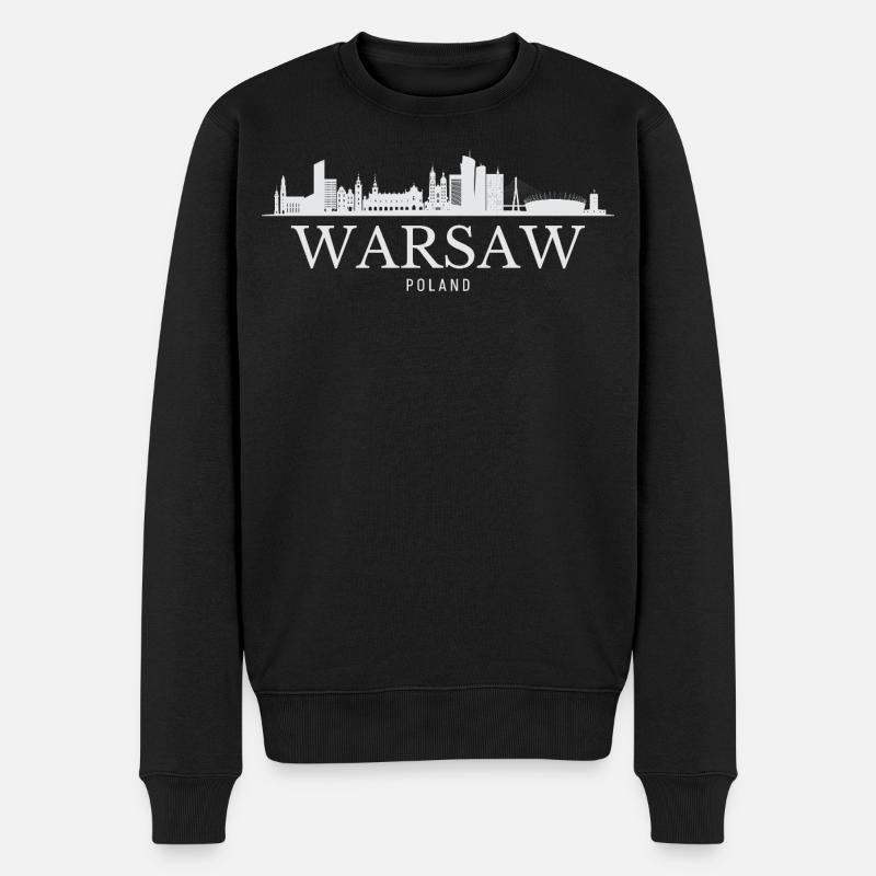 Horizon de Varsovie, Varsovie Pologne - Pull Premium bio Homme - noir