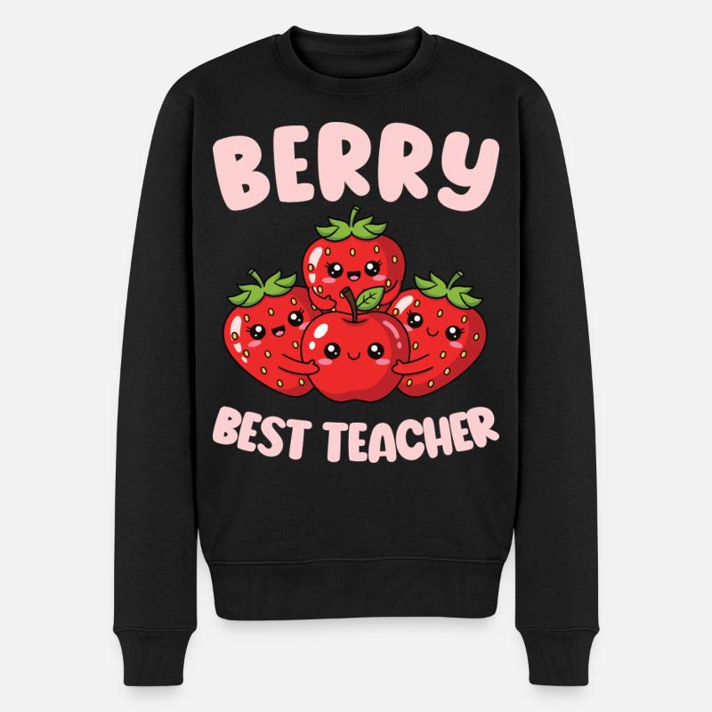 Berry Bester Lehrer Grundschullehrer - Männer Premium Bio Pullover - Schwarz