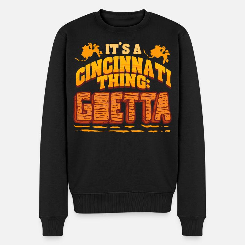 Goetta Wurst Cincinnati Thing - Männer Premium Bio Pullover - Schwarz
