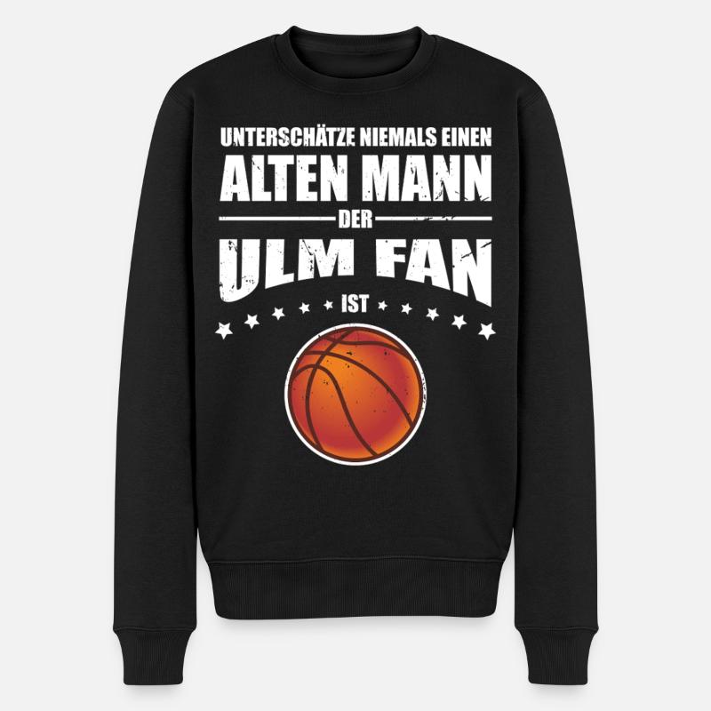 Alter Mann - Ulm Basketball Fan | Vintage Retro - Männer Premium Bio Pullover - Schwarz