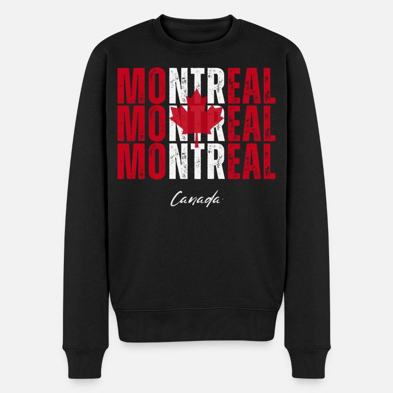 Montréal Canada, j’adore Montréal - Pull Premium bio Homme - noir