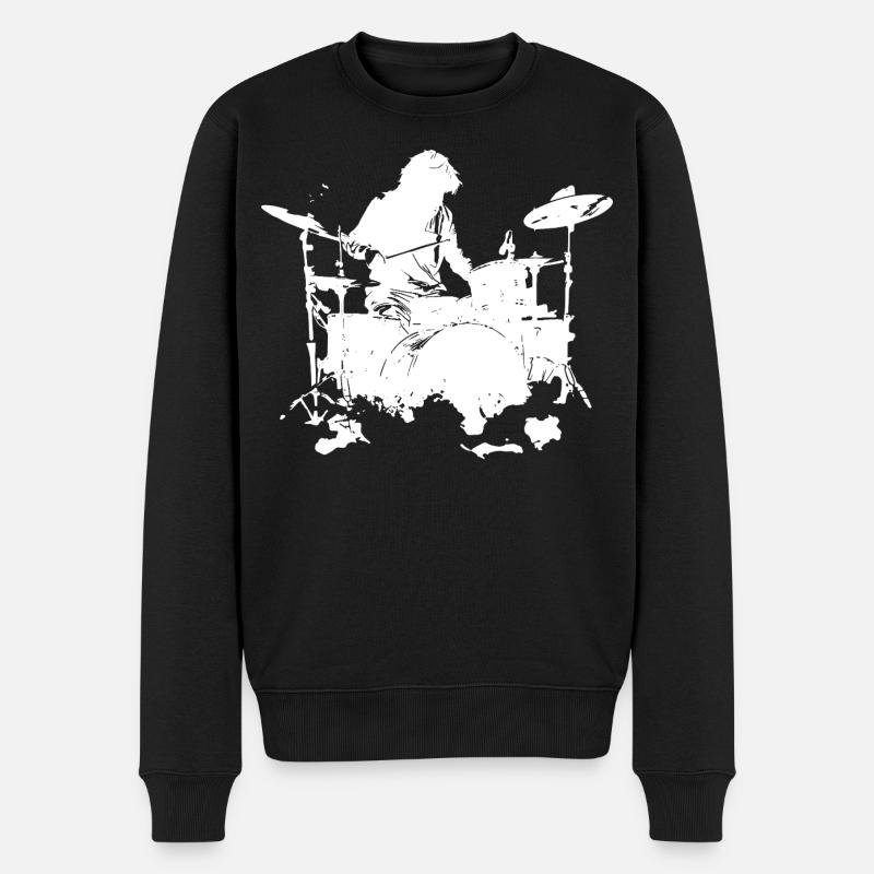 Croquis du batteur - Pull Premium bio Homme - noir