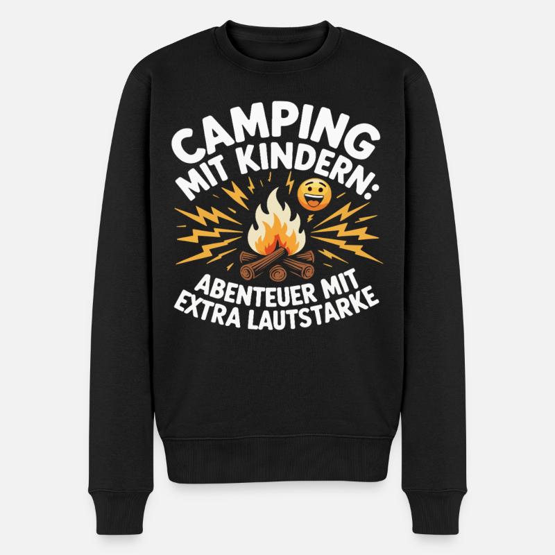 Camping avec des enfants Adventure Loud - Pull Premium bio Homme - noir