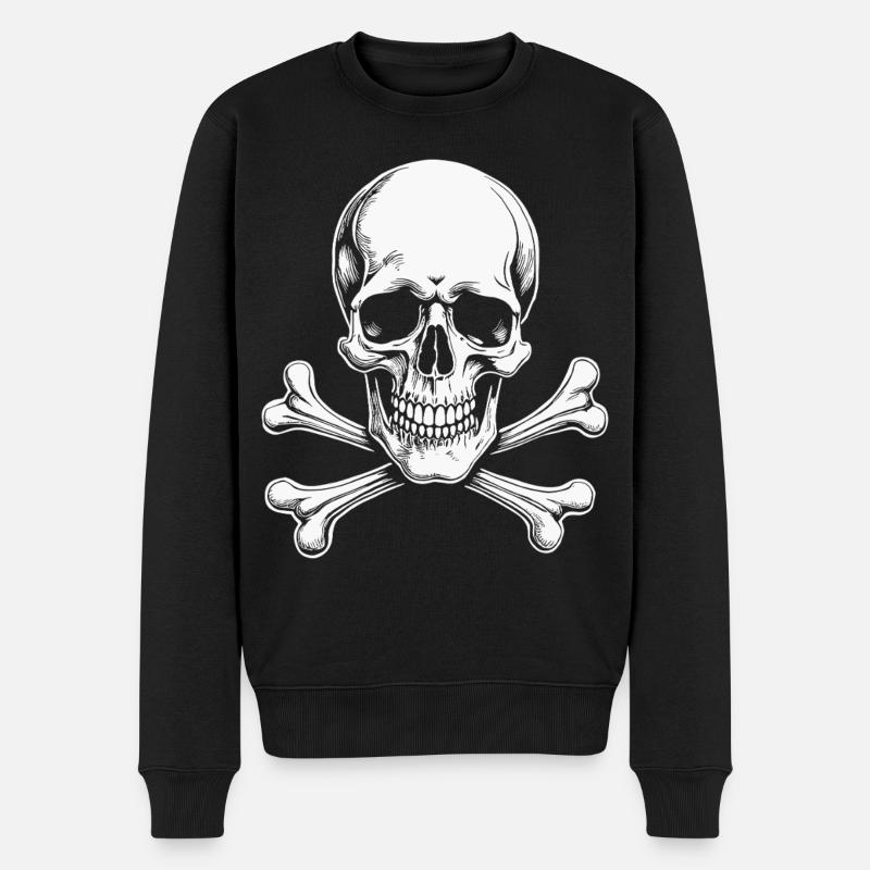 Crâne Jolly Roger classique - Pull Premium bio Homme - noir