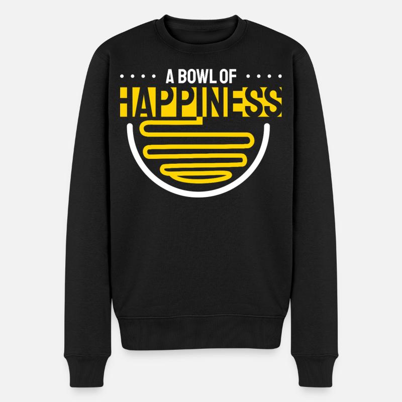 Eine Schüssel voller Glücks-Ramen - Männer Premium Bio Pullover - Schwarz