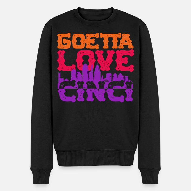 Goetta Love Cinci Wurst - Männer Premium Bio Pullover - Schwarz