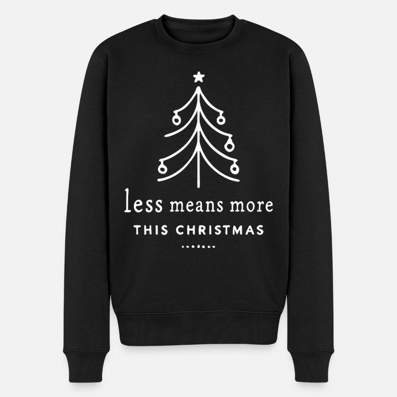 Moins, c’est plus à Noël - Pull Premium bio Homme - noir