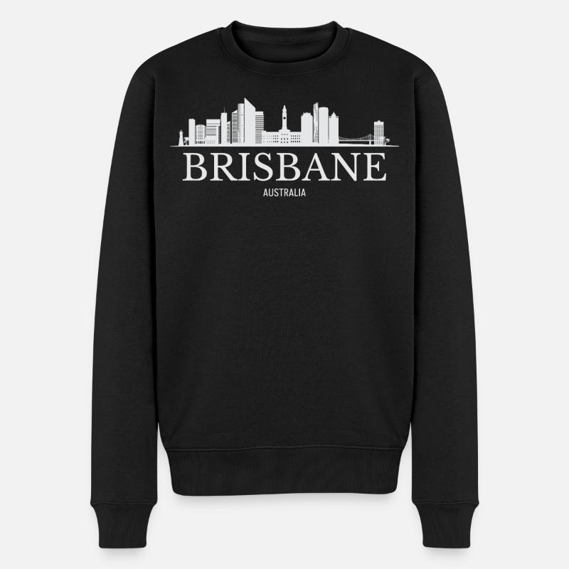 Brisbane Skyline, Brisbane Australie - Pull Premium bio Homme - noir