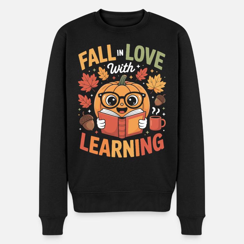 Tombez amoureux de l’enseignement Enseignant d’automne - Pull Premium bio Homme - noir
