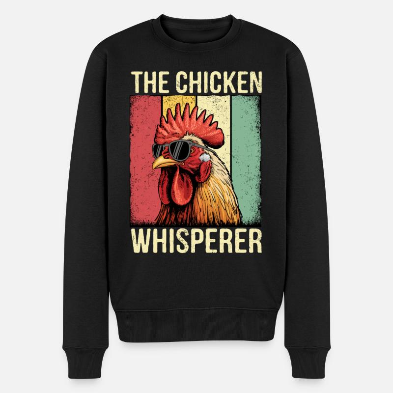 Le thé rétro Chicken Whisperer - Pull Premium bio Homme - noir
