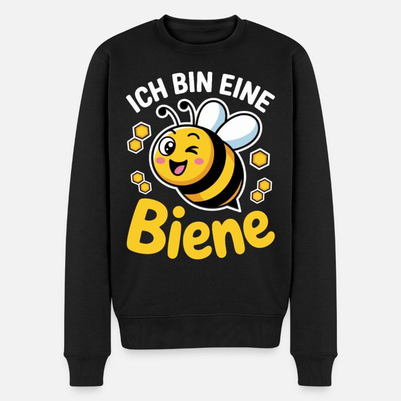 Ich Bin Eine Biene Faschingskostüm - Männer Premium Bio Pullover - Schwarz