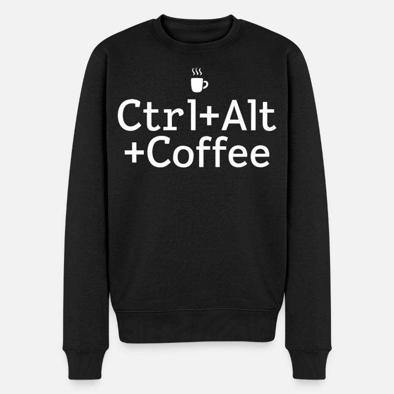 Kaffee-pause Ctrl-Alt-Café - Pull Premium bio Homme - noir
