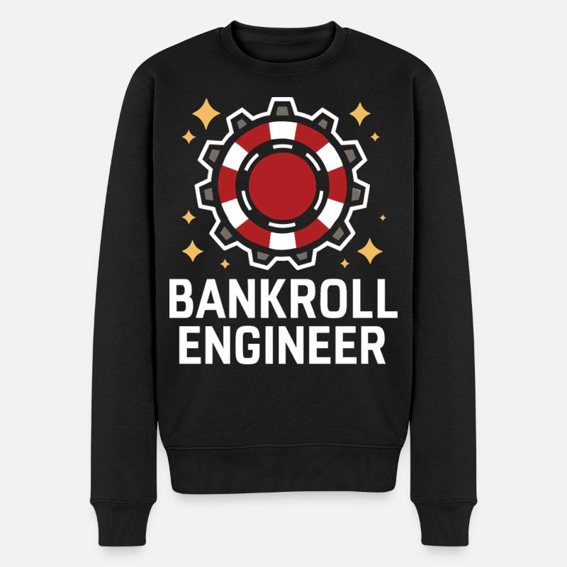 Bankroll Ingenieur Glücksspiel Spieler - Männer Premium Bio Pullover - Schwarz