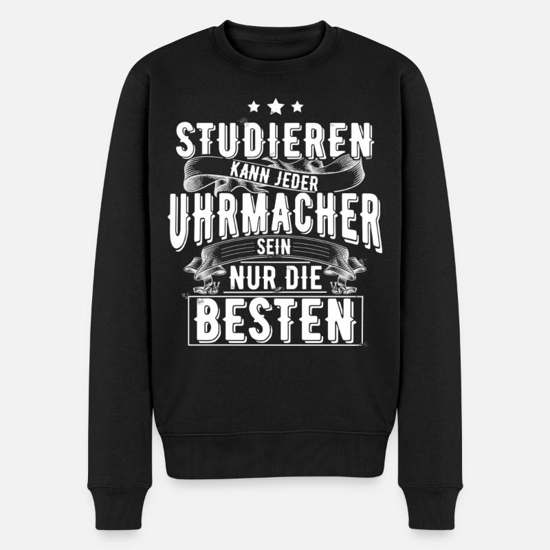 Uhrmacher - Männer Premium Bio Pullover - Schwarz