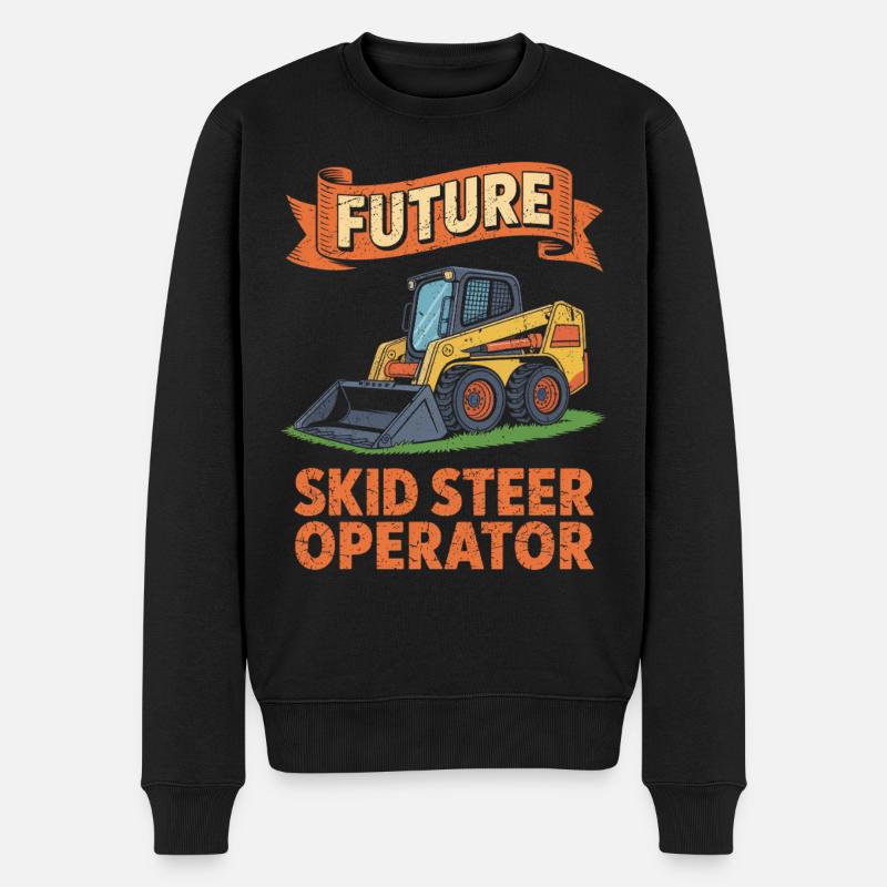 Kompaktlader Skid Steer Operator - Männer Premium Bio Pullover - Schwarz