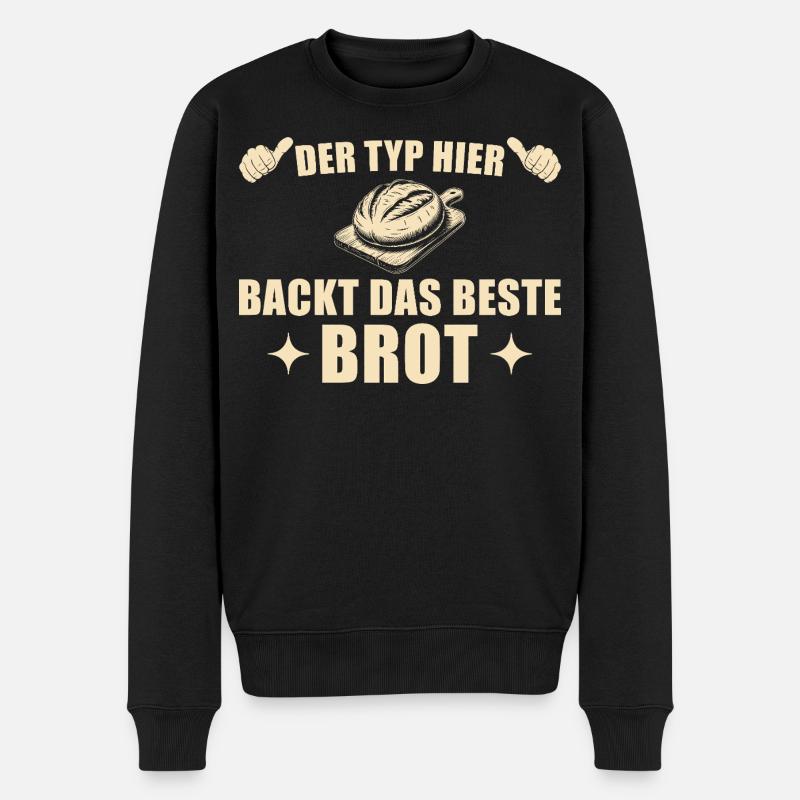 Baking bread - Best baker gift idea - Men's Premium Organic Jumper - black