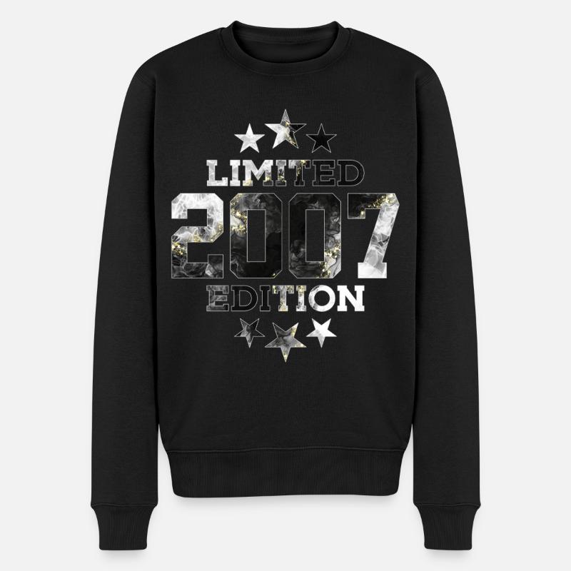 LIMITED EDITION 2007 19. GEBURTSTAG - Männer Premium Bio Pullover - Schwarz