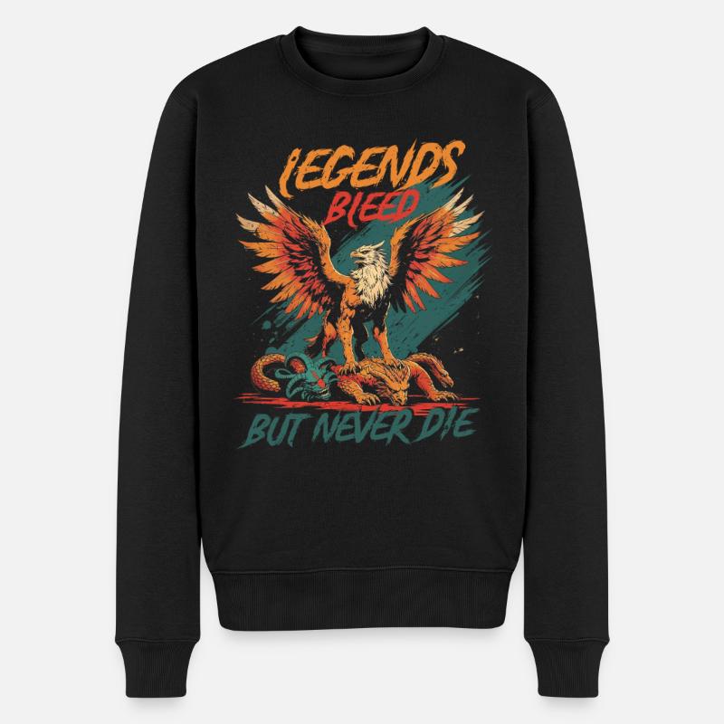 Créatures mythologiques du griffon - Pull Premium bio Homme - noir