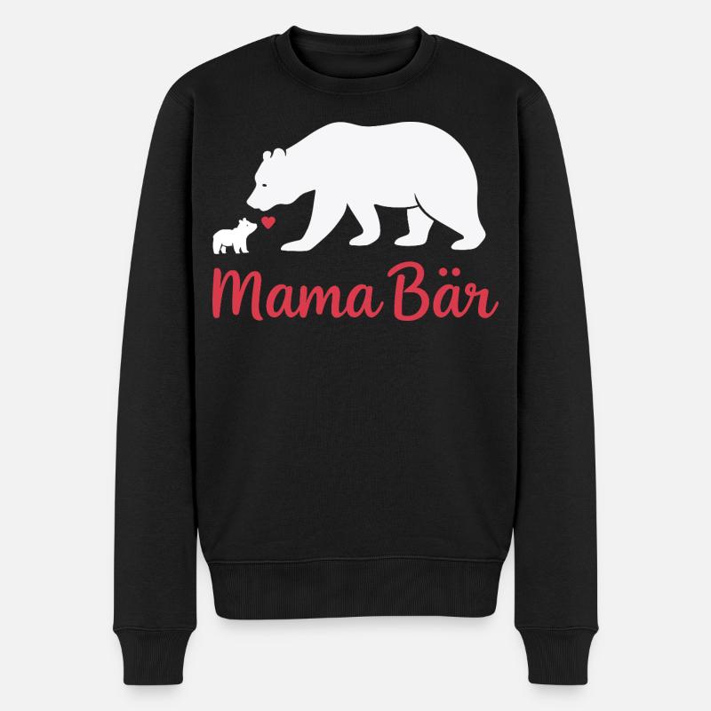 Future Maman MAMA BEAR Rétro Drôle - Pull Premium bio Homme - noir