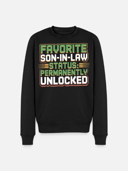 Schwiegermutter Retro Lustiger Schwiegervater - Männer Premium Bio Pullover - Schwarz